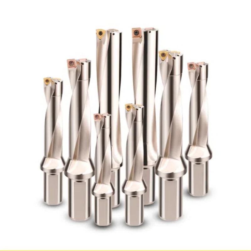 1059-u-drill cutter bar violent drilling u-turn drills WC inserts flat bottom deep hole extension lathe with CNC water jet fast drills Shandong Denso Pricision Tools Co.,Ltd.